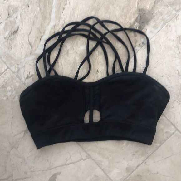 Black super strappy Glyder sports bra sz S - Picture 1 of 2